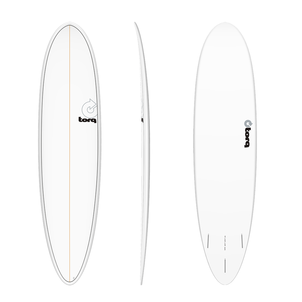 torq TET 7´6 - Funboard - White + Pinline 
