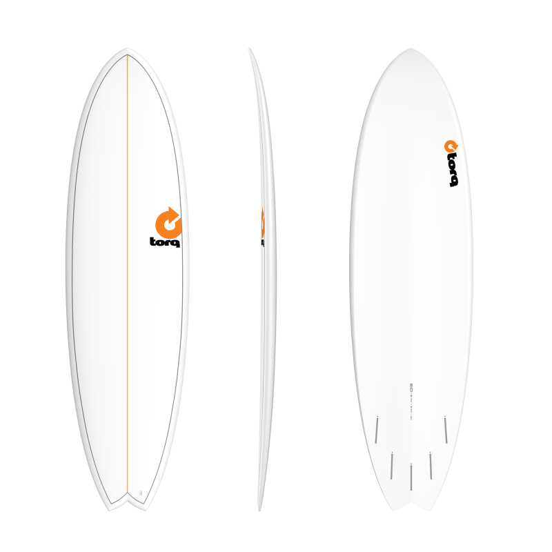 Torq - ModFish 5'11 - TET - White + Pinline